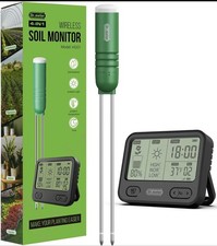 4-In-1 Soil Moisture Meter, 300Ft Wireless Soil Tester Sensor, Temperature/Light