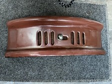 Brown cast iron fireplace fret - iron,