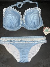 Ladies Blue & White Stripe