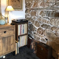 Vinyl Record Storage Unit, 2 Tier LP Music Storage Display