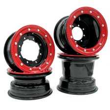 ATV QUAD WHEELS RED BEADLOCK