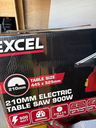 Excel 210mm table saw 900w - 210mm,