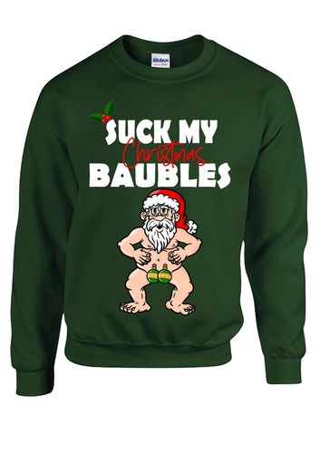Christmas jumper suck my - jumper,