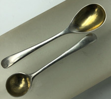 Silver Salt and Mustard Spoons