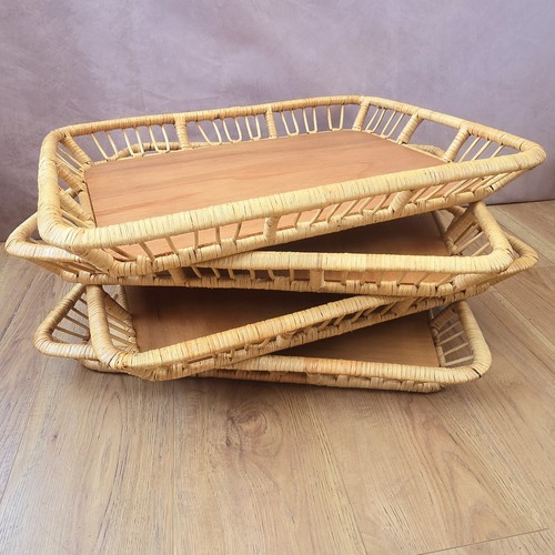Set vintage rattan wicker - 4,