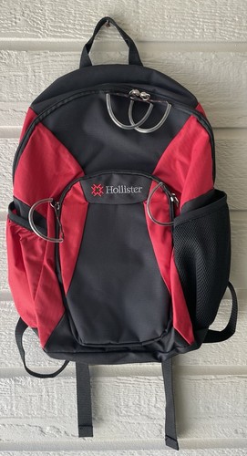 Hollister red black backpack - red/black,