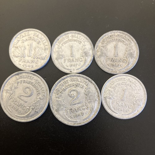 French franc coins job lot - 5,
