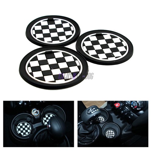 3pcs checkered black car - 3pcs, cup