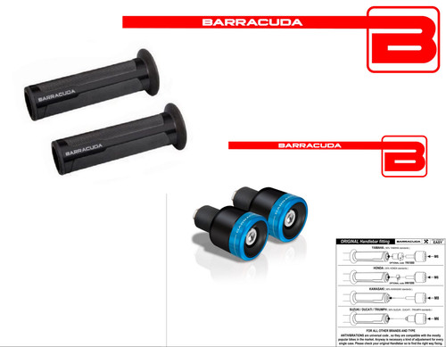 Barracuda black knobs blue - black, +