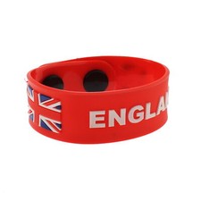 Zac's Alter Ego Red Union Jack with "England" Silicon Bracelet