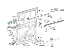4x Genuine Mercedes Benz Sprinter Bolt to Sliding Door Block Latch N000000001147