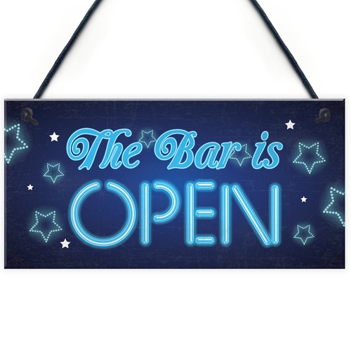 Novelty the bar open plaque - the,