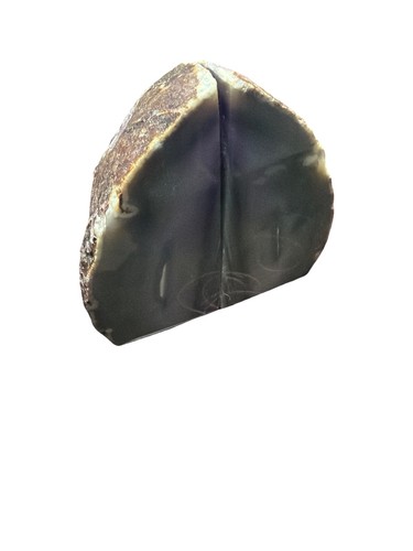 Dyed agate geode bookends - agate,