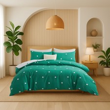 Reversible Duvet Quilt Cover with Pillow Case Bedding Set Single Double King