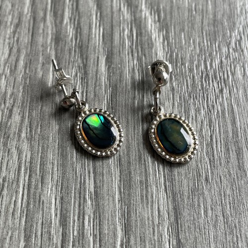 925 sterling silver - silver, abalone