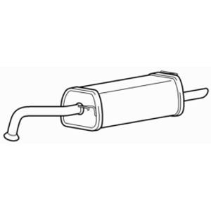 Rear exhaust silencer back box - rear,