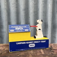 Vintage RSPCA Dog Charity Collection Donation Box Money Piggy Bank