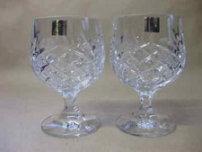 Rockingham Crystal ~ Pair of Quality Lead Crystal Brandy Glasses ~ Winchester