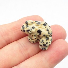 Gemstone Frog Hand Carved Ornament Agate Jasper Amethyst Rose Quartz Aventurine