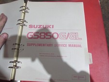 1983 SUZUKI GS850 GS850G GL SUPPLEMENTARY SERVICE MANUAL