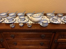 Chinese Porcelain Tea Set With Bowls And Spoons