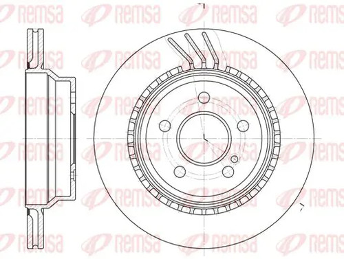 Brake disc rear axle vented - 2x,