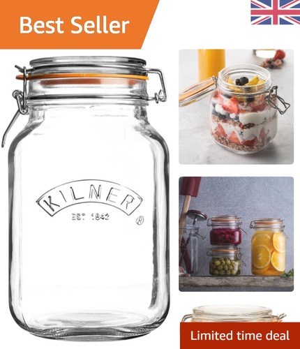 Elegant square clip top jar - elegant,