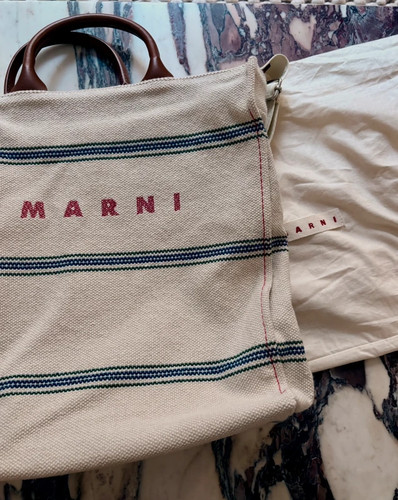 Marni canvas shopping bag - canvas,