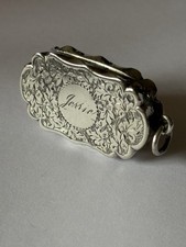 Antique Silver Gilt Victorian Vinaigrette Birmingham 1892 Colen Hewer Cheshire