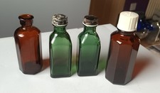 Vintage 4x  Glass Bottles Selection - Medicine - Milton small