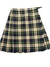 Vintage Lochcarron Ladies Kilt – Green & Blue Tartan, Size 32" / 81cm Waist 
