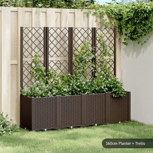 Garden planter with - garden, trellis