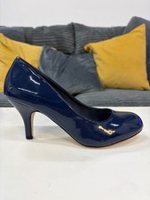 Navy Patent Court Heels