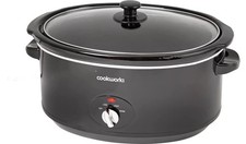 Cookworks 6.5L Ceramic bowl 3 heat settings warm function Slow Cooker - Black