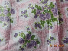 Vintage Brushed Cotton Sheets Pair. Floral Design.