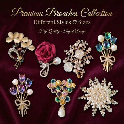 Large women pin brooch - women’s,