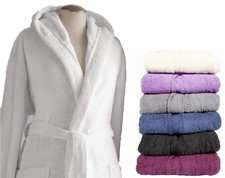 Dressing Gown Bathrobe Hooded Extra Soft 100% Egyptian Cotton Towel Men & Women