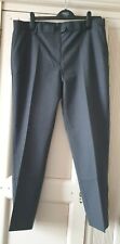 GIRLS GREY SCHOOL TROUSERS WAIST 31.5". HIPS 43". REG LEG. 29.5". M&S. NEW