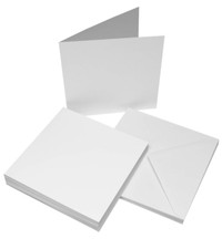 25 WHITE 7" x 7" BLANK CARDS