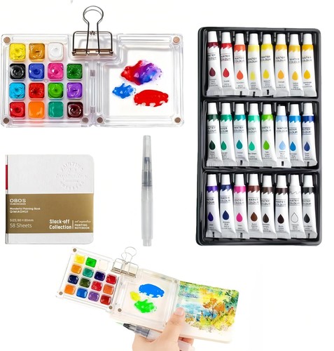 Mini watercolour kit portable - watercolour, kit,portable