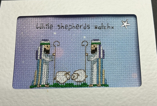 While shepherds watch cross - 'while, watch'