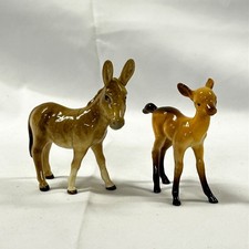 Vintage Beswick Donkey Foal and Bambi Figurine