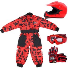 ZORAX Junior Kids Motocross Helmet MX Race Suit Off Road Quad Gloves Goggles Set