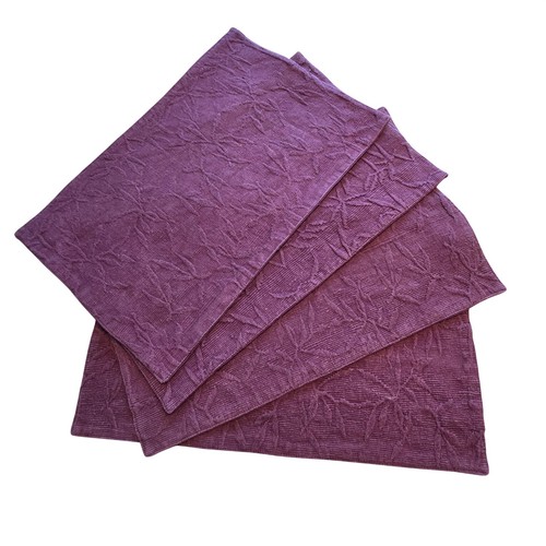 Vintage textured placemats set - textured,
