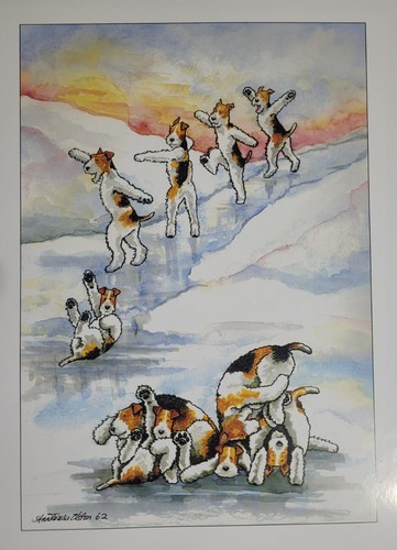 Fox terrier print - fox,