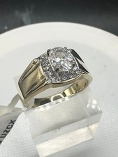 Mens gold ring oval signet