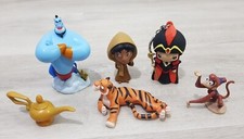 6 x ALADDIN FIGURES BUNDLE genie JAFAR KEYRING disney ABU jasmine RAJAH tiger 