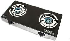 NJ NGB-S2 Indoor Gas Stove - 2 Burner Portable Gas Hob LPG Cooker Cooktop for