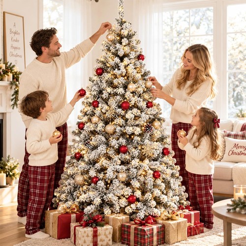 6ft snow flocked artificial - 6ft,