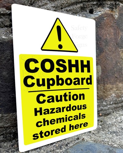 Coshh cupboard metal sign - cupboard.,
